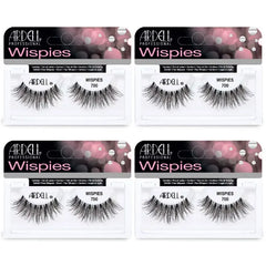 Ardell Pro Wispies False Lashes 701 - Fluffy and Natural Look False Eyelashes, Lightweight and Reusable Strip Lashes, 4 Pairs