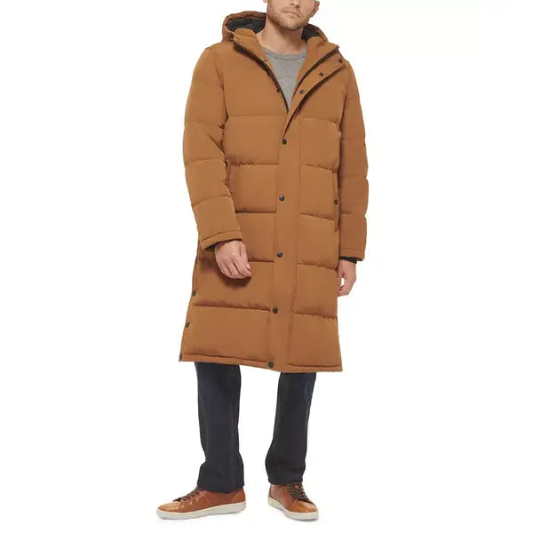 Men's Quilted Extra Long Parka Jacket