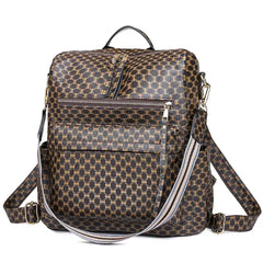 YOMYM PU Leather Backpack Purse For Women Convertible Ladies Fashion Casual Large School Shoulder Bags