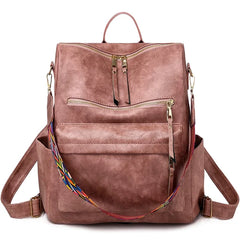 YOMYM PU Leather Backpack Purse For Women Convertible Ladies Fashion Casual Large School Shoulder Bags