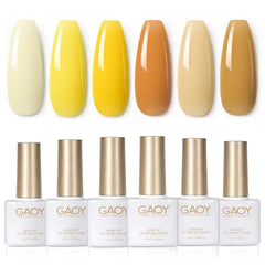 GAOY 6-Color Soak-Off UV Gel Nail Polish Sets