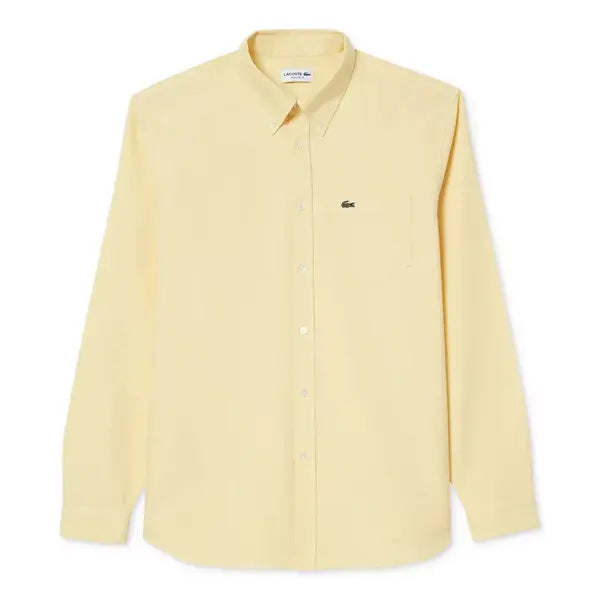 Lacoste Men's Woven Long Sleeve Button-Down Oxford Shirt