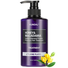 KUNDAL Honey & Macadamia Natural Conditioner, Korean Hair Care Damage Repair, Deep Hydration, Long Lasting Fragrance, with Honey, Argan Oil, Macadamia Oil 16.9fl oz (Cherry Blossom)