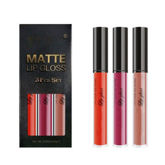 Huda Beauty Youyingggg 3Pcs Mauve Berry Rose Red Liquid Lipstick Sets For Women 24 Hour +Lipstick Lipstick Lip Stain Gloss Lazy Lipstick Aoa Makeup Hudabeauty Lip Gloss Satin Lipstick Rise Of Red Green Make Up