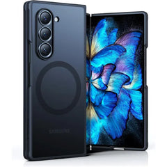 TORRAS Magnetic Shockproof Case for Samsung Galaxy Z Fold 6 – Military Grade Drop Tested, Magsafe Compatible, Translucent Hard Back Slim Protective Phone Case, Black