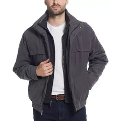 Men's Microfiber Poly Filled Bomber Jacket