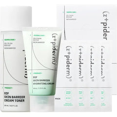 Zipiderm EGF Skin Barrier Moisture Care Set – Cream Toner + Hydrating Gel Cream + Dressing Sheet Masks(4EA), Korean Hydrating & Calming Routine for Sensitive, Combination & Acne-Prone Skin