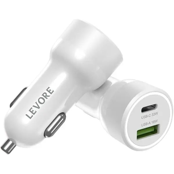 Levore Car Charger 51W Power Delivery PD 2-Ports