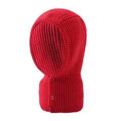 Hemlock Winter Hat & Neck Collar – Unisex Knitted Christmas Hood, Windproof Snood with Button Design