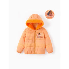 PATPAT Disney Princess Toddler Girl 1pc Ariel/Moana/Rapunzel/Aurora Plush Edge Hooded Jacket Coat orange