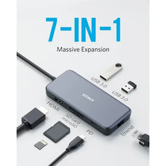 ANKER PowerExpand+ 7-IN-1 USB-C HUB A8352HA1 - GREY