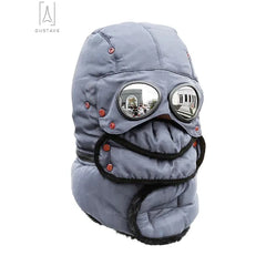 Gustave Winter Trapper Hat with Glasses – Thermal Face Mask, Neck Warmer & Earflaps for Skiing, Hunting & Outdoor Activities