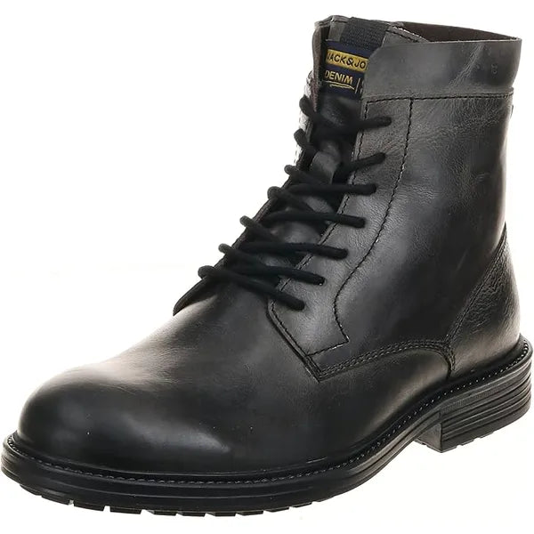 Jack & Jones JACK & JONES Men's DELANEY LEATHER Boots unisex-adult Boat Shoe