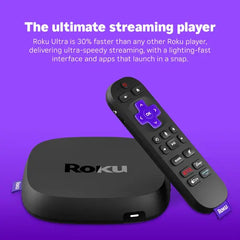 Roku Ultra 2024 4K Streaming Device with Rechargeable Backlit Voice Remote Pro - Black