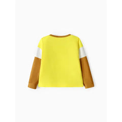Patpat PAW Patrol Toddler Girl/Boy Skye Chase Rubble Marshall Colorblock Long-sleeve Tee Yellow