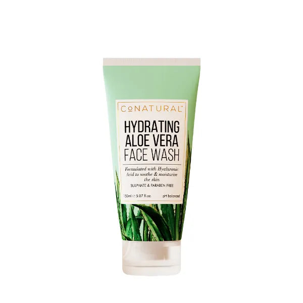 Conatural Aloe Vera Face Wash 150ml – Hydrating Facial Cleanser with Hyaluronic Acid for All Skin Types, Dry & Oily Skin - Sulphate-Free, Halal Certified