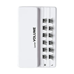 KISS imPRESS Falsies Press On Self Adhesive Eyelashes, Lavish, Black, 12 Lash Clusters