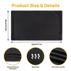 QUANFENG QF Neck Gaiter 2Pcs Breathable Winter Neck Warmer for Skiing, Fishing, Hiking – Black / Grey