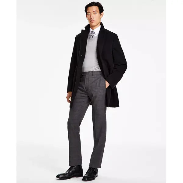 Men's Classic Fit Double-Breasted Wool Blend Peacoats