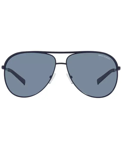 Armani AX2002  Polarized 61MM Unisex Sunglasses, Blue