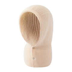Hemlock Winter Hat & Neck Collar – Unisex Knitted Christmas Hood, Windproof Snood with Button Design
