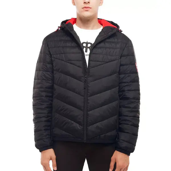 Men's Light Weight Quilted Hooded Puffer Jacket Coat