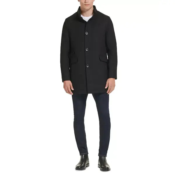 Men's Wool Button Car Coat