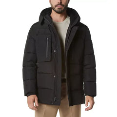 Men's Yarmouth Micro Sheen Parka Jacket with Fleece-Lined Hood