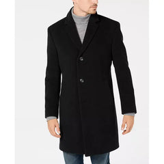 Men's Barge Classic Fit Wool/Cashmere Blend Solid Overcoats