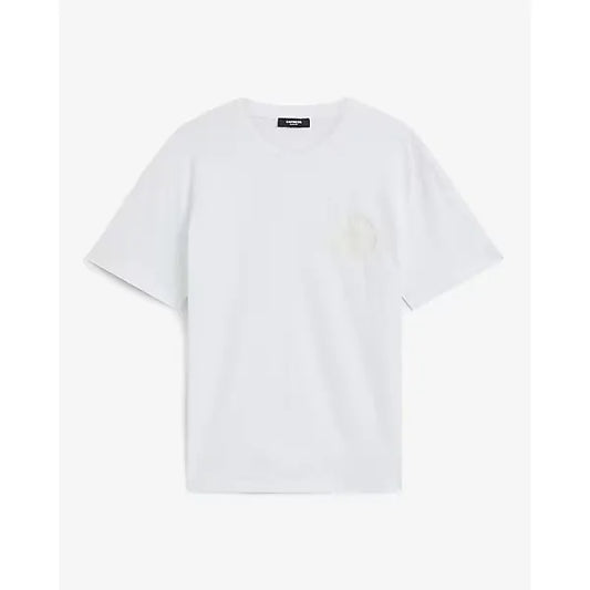 Express Classic Fit Mini Embroidered Floral X Logo Graphic T-Shirt