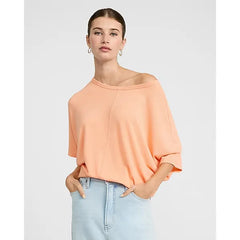 Express Crepe Off The Shoulder Short Sleeve Sweater