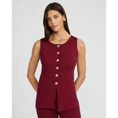 Express Novelty Button Knit Cutaway Vest