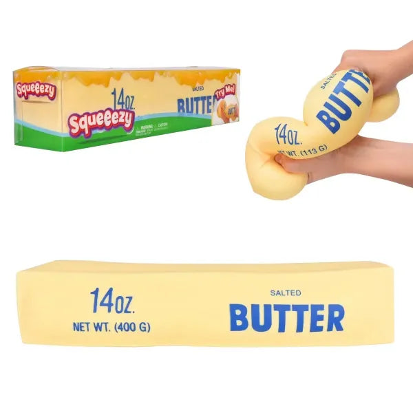 Huang Guozhi Squeezy 14oz Butter Toy for Kids - Jumbo Squishy Stick of Butter - Realistic Slow Rising Food Fidget Toy for Stress Relief & Anxiety Relaxation 2026