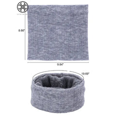 Luxtrada Double-Layer Fleece Neck Warmer Scarf – Windproof & Thick Knit for Men & Women
