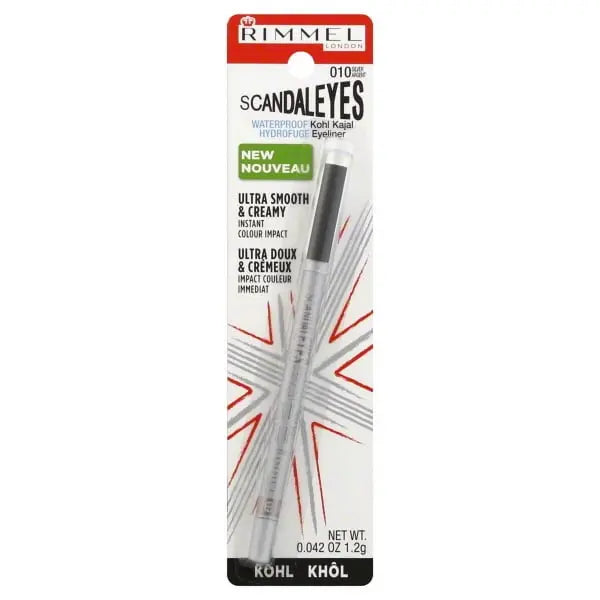 Rimmel London ScandalEyes Kohl Kajal Waterproof Eyeliner, 010 Silver, 0.042 Oz.