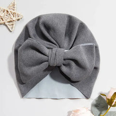 PATPAT Baby / Toddler Solid Bowknot Hat gray