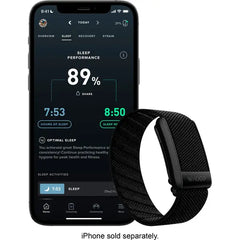 Whoop 4.0 Health and Fitness Tracker with Superknit Band (970-001-000) - Onyx (12 Month Subscription)