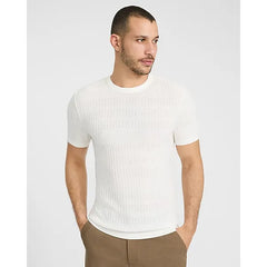 Express Textured Rayon Crew Neck Sweater T-Shirt