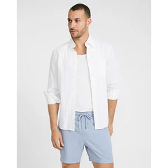 Express 6" Linen blend Drawstring Elastic Waist Short