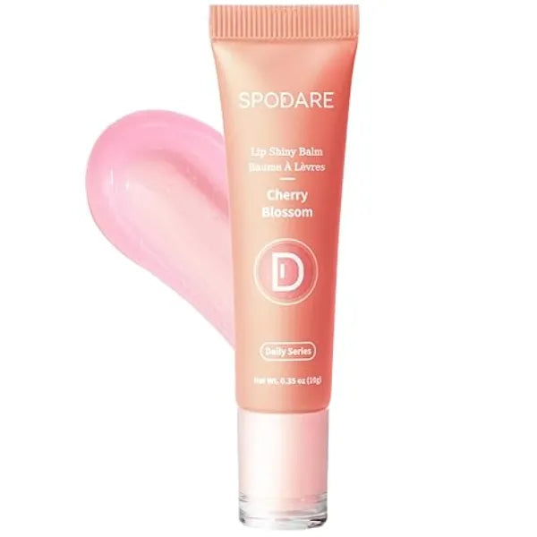 SPODARE Lip Glowy Balm Lip Gloss enriched with Shea Butter, Wolfberry Extract & Hyaluronic Acid Complex for Plumping Finish Light Weight Travel Size for Men and Women