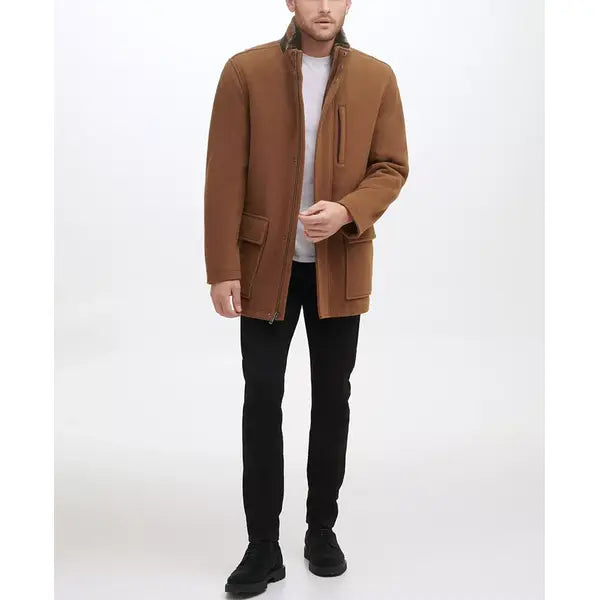 Men's Wool Plush Car Coat