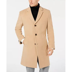 Men's Barge Classic Fit Wool/Cashmere Blend Solid Overcoats