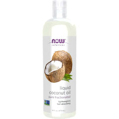 NOW Foods Solutions, Liquid Coconut Oil, Light and Nourishing, Promotes Healthy-Looking Skin and Hair