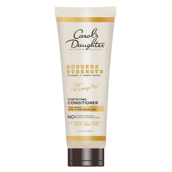 Carol's Daughter Goddess Strength Fortifying Conditioner For Wavy, Coily and Curly Hair, Sulfate Free Conditioner with Castor Oil for Weak Hair, 11 Fl Oz