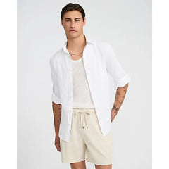 Express 6" Linen blend Drawstring Elastic Waist Short