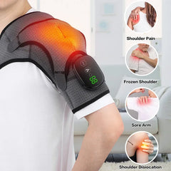 SUWU Electric Shoulder Heating Pads Massager Wrap for Men and Women with 3 Heating Setting, Left Right Shoulder Massage