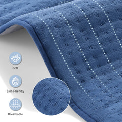 MARNUR Heating Pad, Large Size 12''x24'' with 4 Heat Settings, Auto Shut-off - Blue
