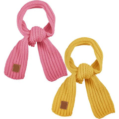 ZDWQFA 2-Pack Kids Winter Knit Scarves Warm Neck Warmers for Toddlers, Boys & Girls