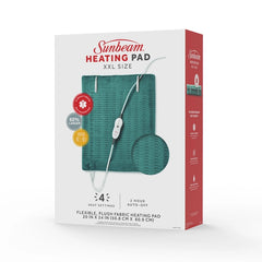 Sunbeam Premium XXL Heating Pad - 20"x24" with 4 Heat Settings - Teal