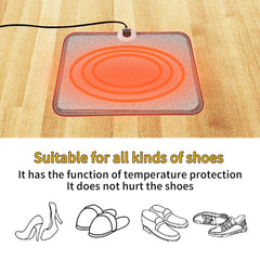 Livtribe AC 110V Heated Floor Mat - Electric Foot Warmer for Office & Home